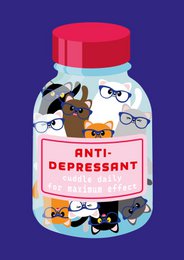 Anti-Depressant – cuddle daily for maximum effect with cats