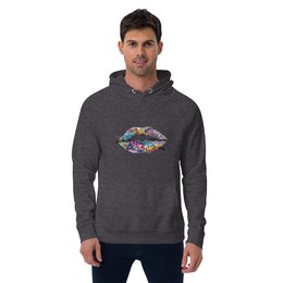 Lipstickjungle unisex økologisk raglan hættetrøje