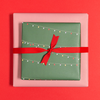 Sustainable Christmas wrapping paper green and red, green wrapping paper fairy lights - double-sided wrapping paper made from 100% recycled paper