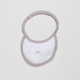 ENSEMBLE 4 PIÈCES (CHAPEAU+GANTS+BAVOIR+CHAUSSETTES) POUR NOUVEAU-NÉ (0-6 MOIS) - 100% COTON - MOD. BEIGE