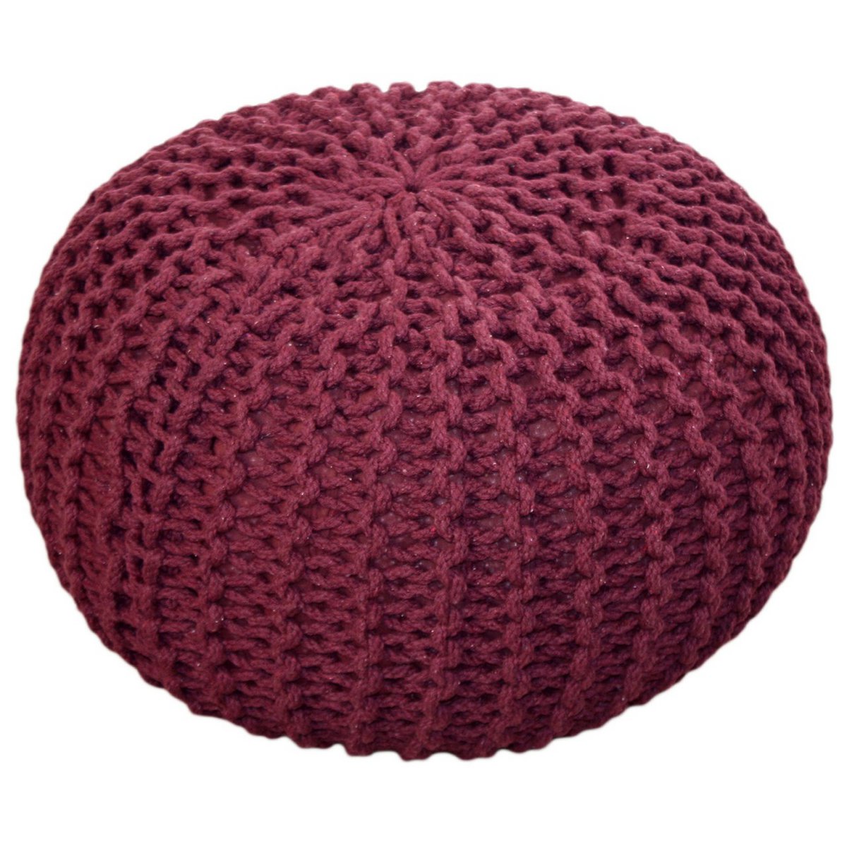 Pouf Ø 55 h 37 h 37 tabouret de tricot siège de planche de sol de pouf durable