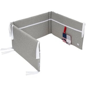 Grey lace cot bumper