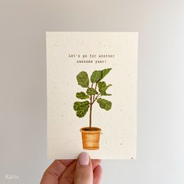 Cartolina di compleanno Ficus