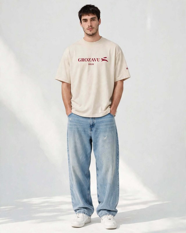 Übergroßes, schweres T-Shirt – 237 g/m²