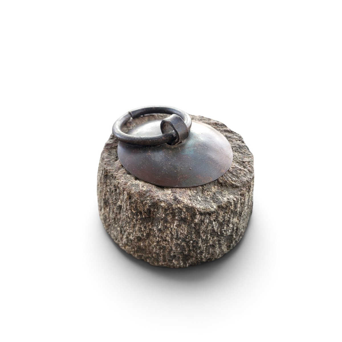 Door stone stopper with Aged Iron Ring