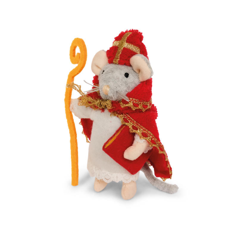 Przytulanka Myszka Sinterklaas (12 cm) - Domek Myszki