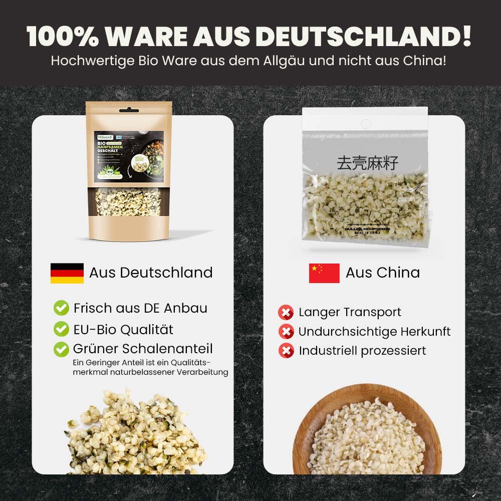 SANUUS Allgäu organic hemp seeds peeled from roasted hemp seeds 750g