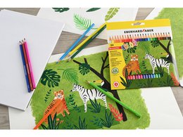 Colored pencil EFA 17.5cm cardboard case of 24 pcs. ass.kl wood-free