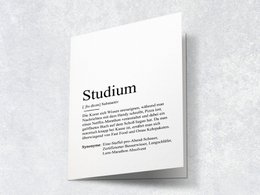 Definitie van "studie" wenskaart