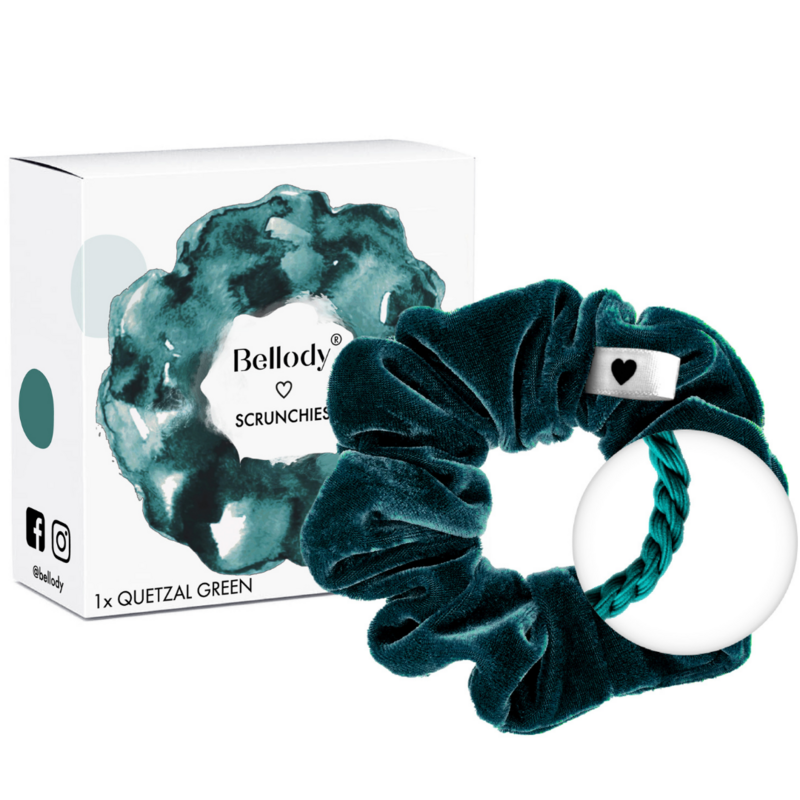 Samt-Scrunchie Grün - Bellody® (1 Stück - Quetzal Green)