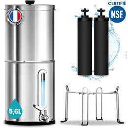 Gravity Waterfilter 5,6L – Gravity Waterzuiveraar – Filterfontein met actieve koolkopie