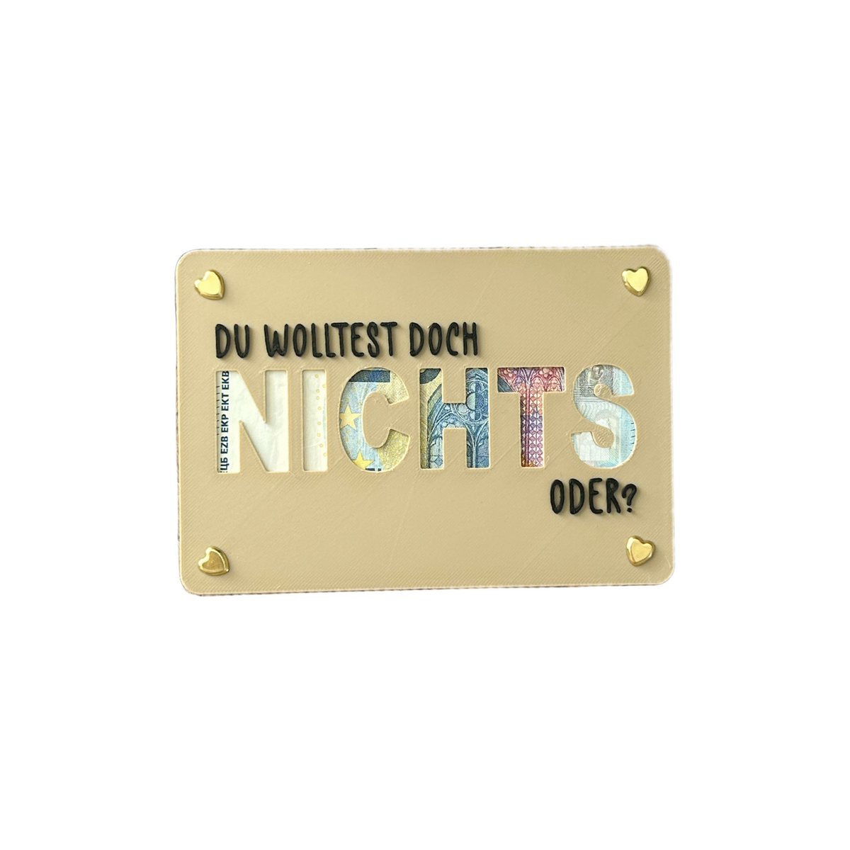 Money gift card - creative packaging for money gifts - financial injection, thank you & gift idea Thank you You didn't want anything