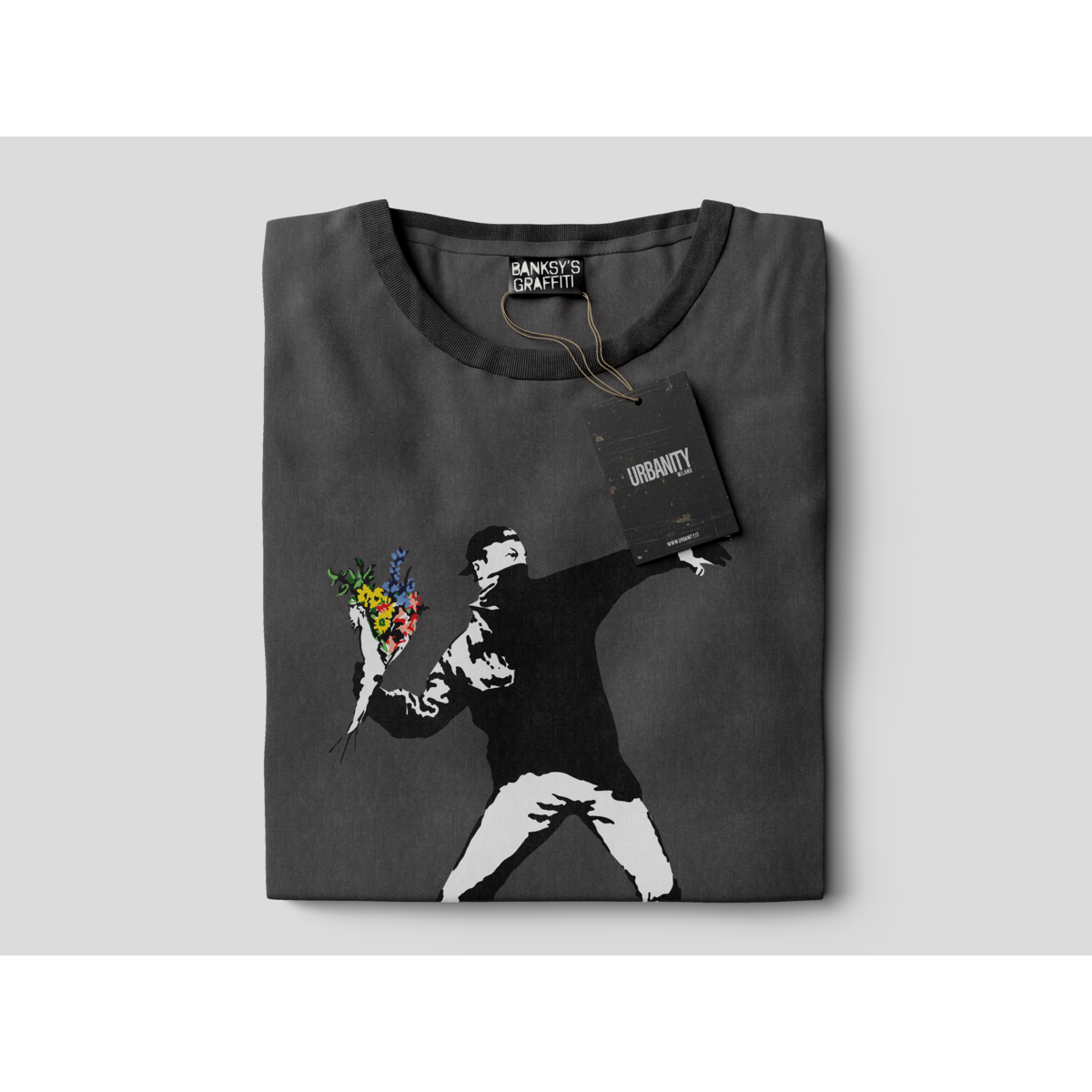 Banksy's Graffiti T-shirt Unisex - The Flower Thrower