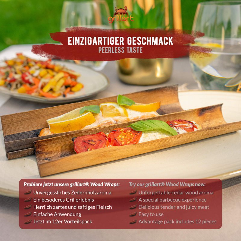 Premium BBQ Wood Wraps - 12 stk. i XL størrelse
