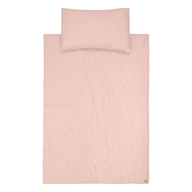 Set copri bambino in fiore di lino "Rosa chiaro" Taglia grande