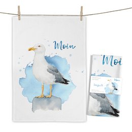 Seagull tea towel