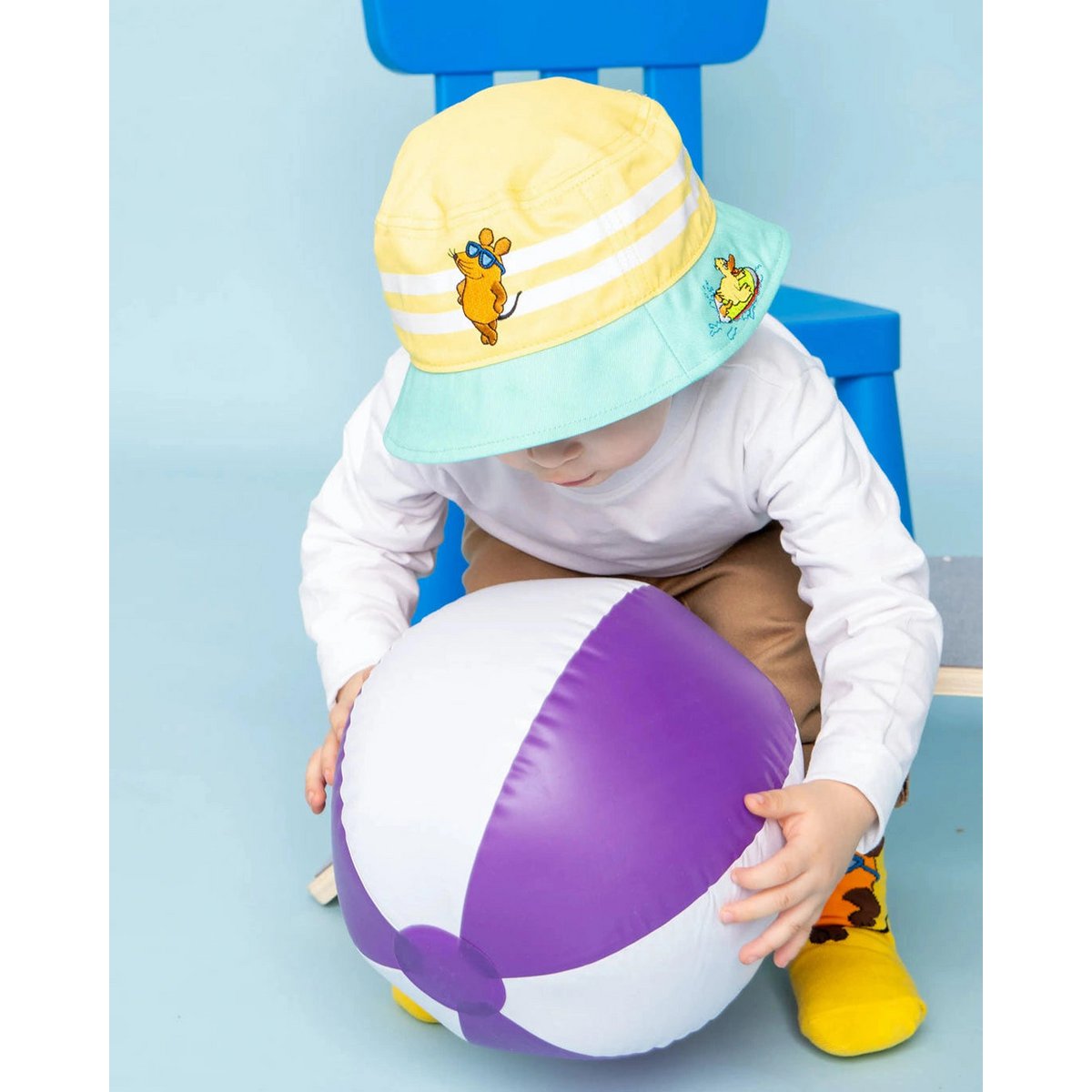 koaa – Die Maus "Beachboy" – Bucket Hat yellow/blue