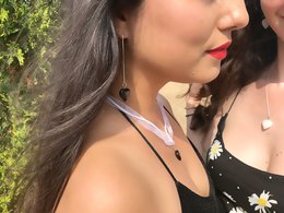 Boucles d'oreilles Onyx Heart Threader, Boucles d'oreilles en argent sterling | par nlanlaVictory