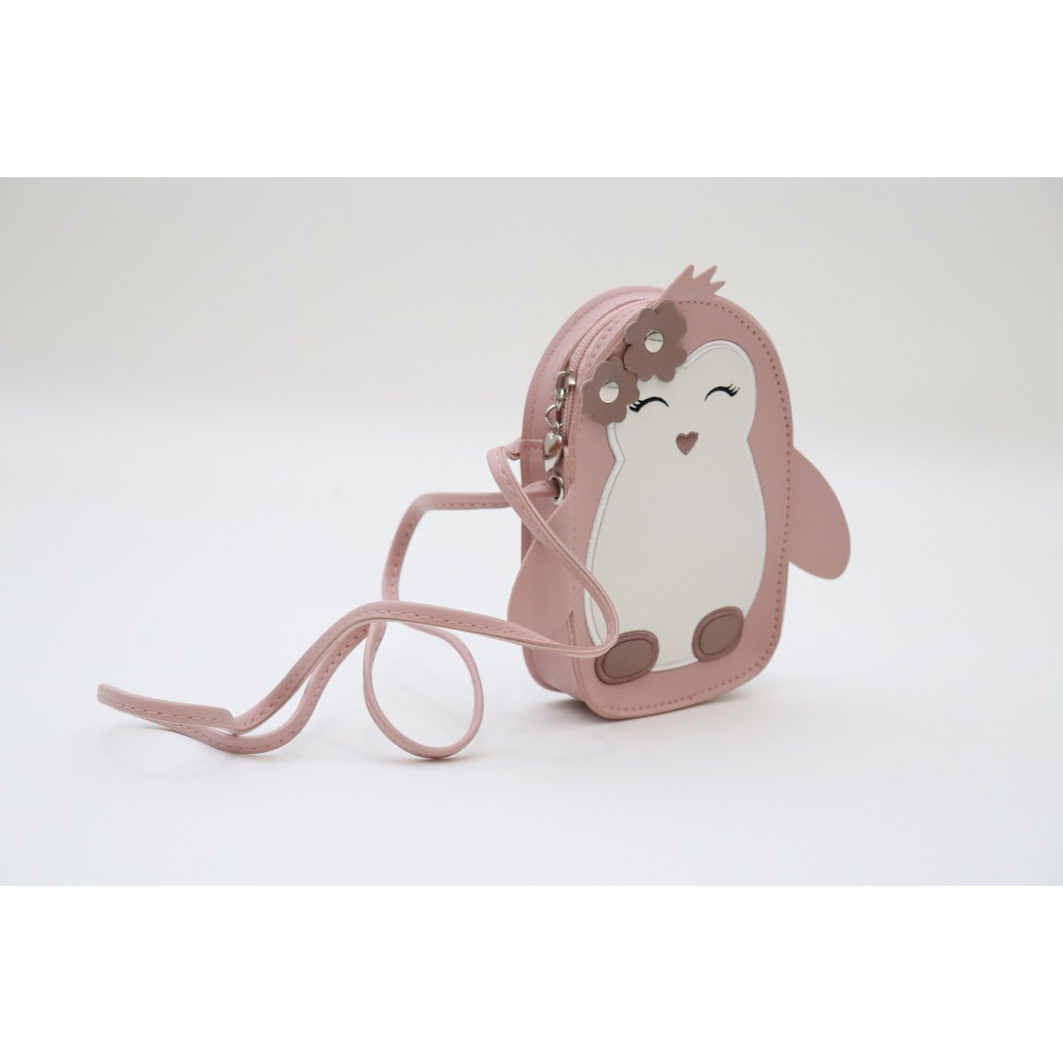 Lycchi shoulder bag - The adorable baby pinguin - pink
