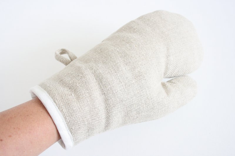 guantes de horno de lino