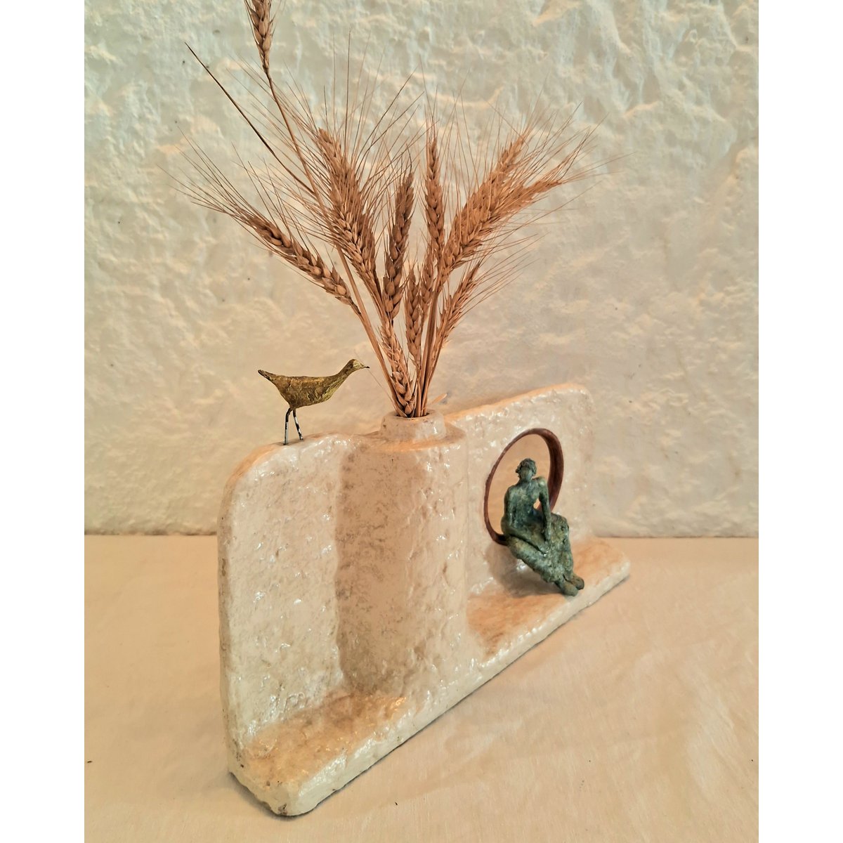 Vase | Sculptural Papier mache Hand-painted
