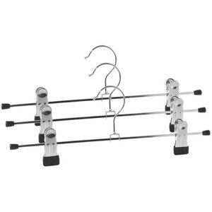 Broekhanger metaal met clips 3 pc's