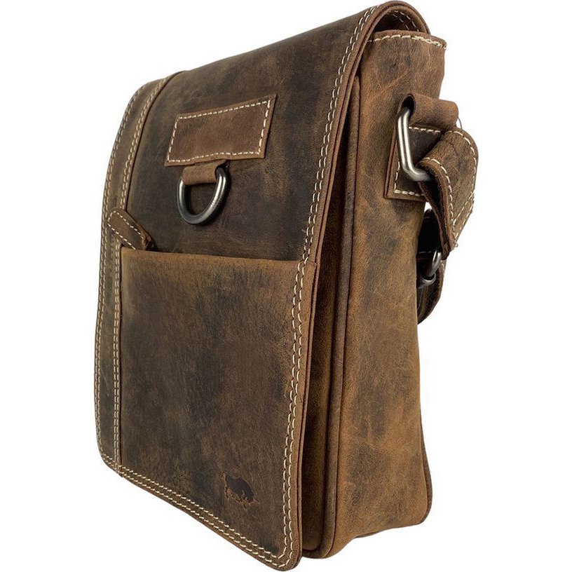 Bolso de hombro de cuero de búfalo con cognac de Arrigo - Versátil Crossbody Bols