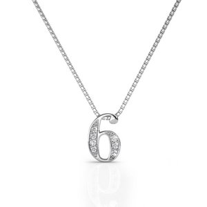 Pendentifs Number 6 - ArgentÃ© et Cristal