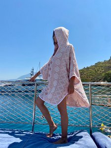 Strandponcho aus Baumwollgaze