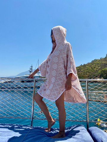 Cotton Gauze Beach Poncho