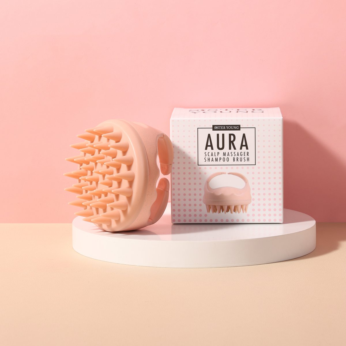 Sister Young l AURA Scalp Massager Brush for Washing and Head Massage