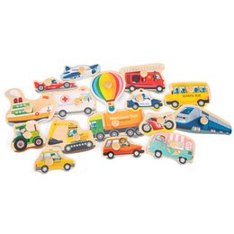 Puzzle à boutons - Transport - grand