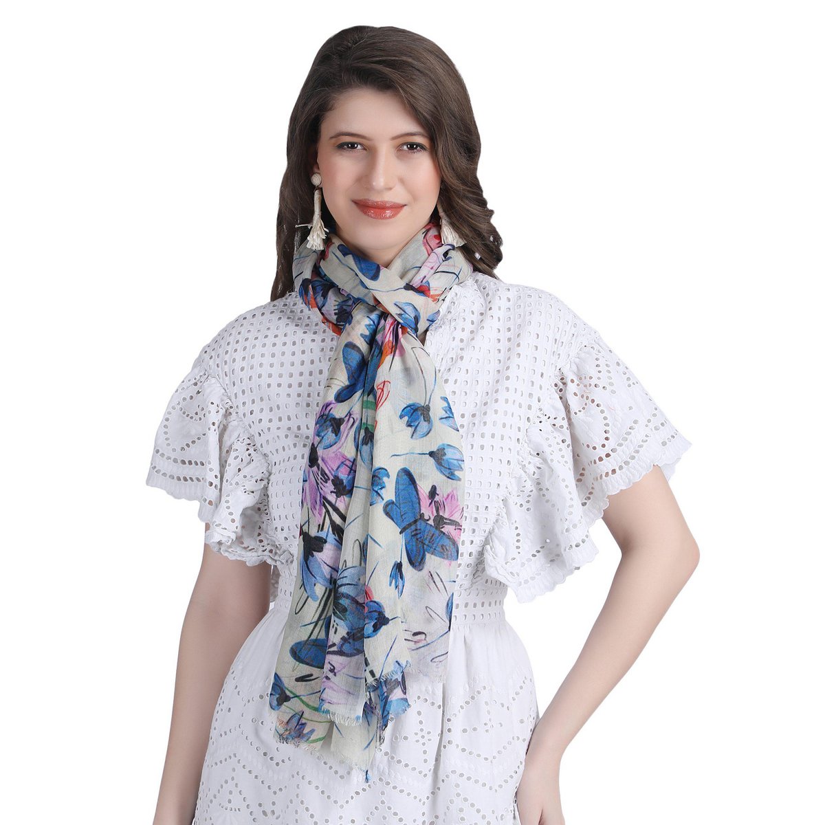 Silk scarf ladies jump