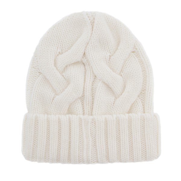 Olivia gebreide muts - wit | Merino-kasjmier | Minimalistische winterhoed