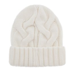 Gorro de punto Olivia - Blanco | Cachemira merina | Gorro de invierno minimalista