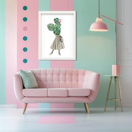 Druk artystyczny | Kobieta Monstera