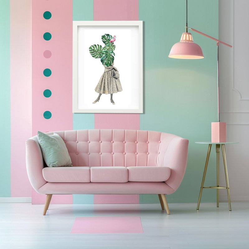 Druk artystyczny | Kobieta Monstera