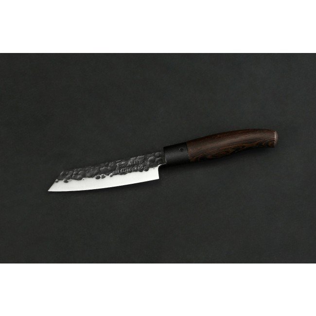 TAKAHIRO MIYAZAKI - Santoku bocho Chisaii- Cuchillo Santoku 5 pulgadas, hoja acero papel azul japonés