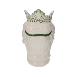 Grüne Keramikprinzessin, hergestellt in Italien, H 38 x Ø 22 cm