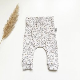 Broek blomster khaki - blå