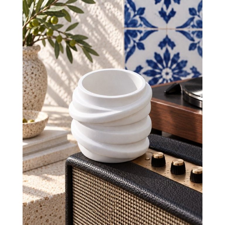 Nur LAVURI TWISTER CUP – Handgefertigter Keramikgefäßbecher für Deko-DIY-Kerze Candledust