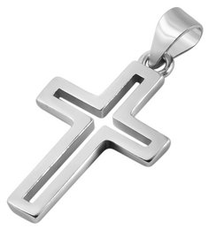 "Masih" 925/- echt zilveren kruishanger, 925/gerhodineerd (zonder ketting)
