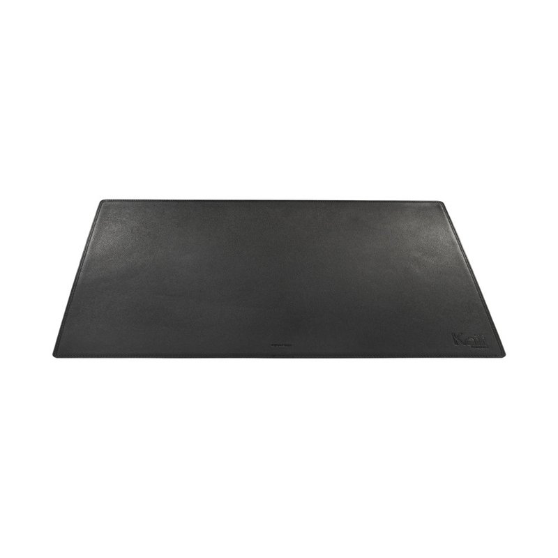 K0044AB | Sous-main en cuir véritable pleine fleur grain dollar - Coloris noir - Dimensions : 50 x 37 x 0,5 cm - Emballage : Enveloppe cartonnée noire