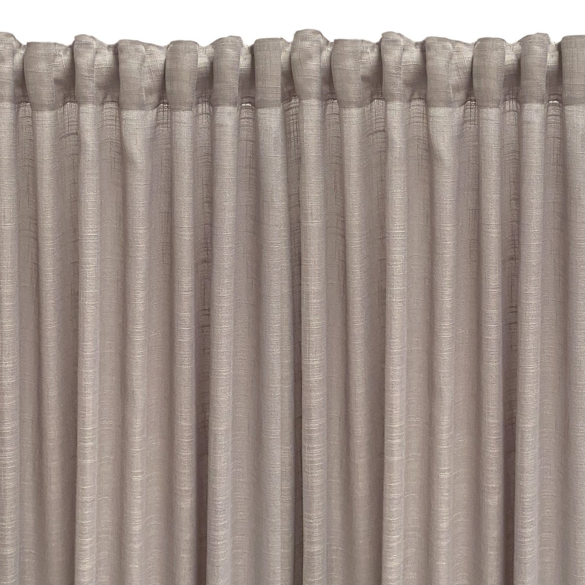 Cortina translúcida confeccionada cinta multifunción (cinta fruncidora o pasabarras). Visillos de calidad fabricados con materiales reciclados. Farbe Grau. Cortinas para salón, dormitorio y cocina.