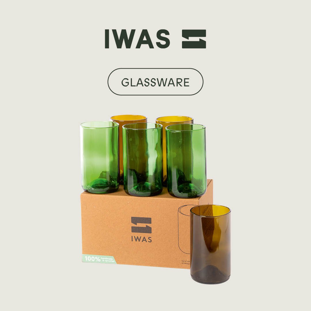 Drinking glasses Green/Olive - Tall (set of 6)