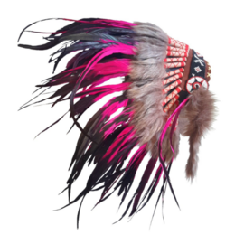 Indian headdress pink / red