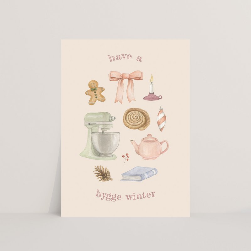 Ansichtkaart hygge winter