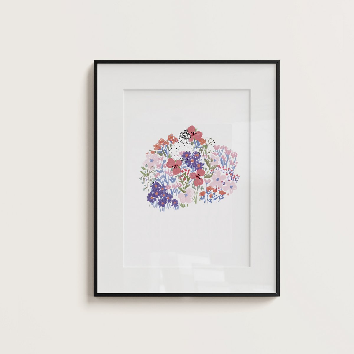 Poster Illustrated "Fleuri"