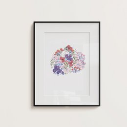 Poster Illustrated "Fleuri"