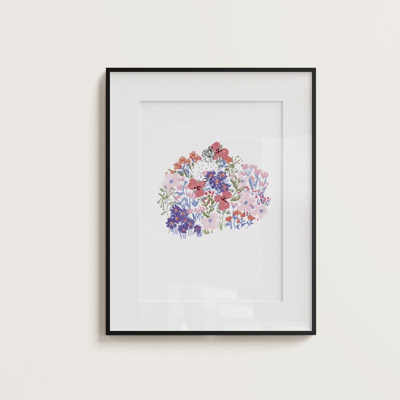 Poster Illustrated "Fleuri"